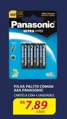 Oferta de Panasonic - Pilha Palito Comum Aaa por R$7,89 em Assaí Atacadista