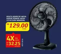 Oferta de Mesa - Ventilador De  Super Power por R$129 em Assaí Atacadista