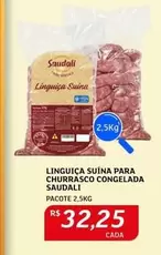 Oferta de Saudali - Linguiça Suína Para Churrasco Congelada por R$32,25 em Assaí Atacadista