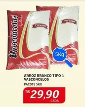 Oferta de Vasconcelos - Arroz Branco Tipo 1 Vasconcelos por R$29,9 em Assaí Atacadista