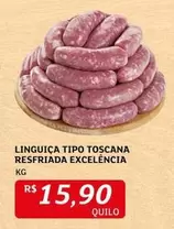 Oferta de Linguiça Tipo Toscana Resfriada Excelência por R$15,9 em Assaí Atacadista