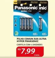 Oferta de Panasonic - Pilha Comum Aaa Ultra Hyper por R$7,99 em Assaí Atacadista