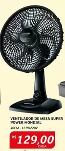 Oferta de Mondial - Ventilador De Mesa Super Power por R$129 em Assaí Atacadista