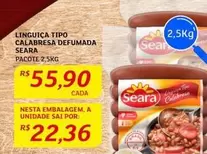 Oferta de Sear - Linguiça Tipo Calabresa Defumada por R$55,9 em Assaí Atacadista