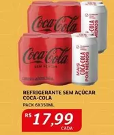 Oferta de Coca-Cola - Refrigerante Sem Açúcar por R$17,99 em Assaí Atacadista