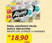 Oferta de Alpino - Papel Higiênico Folha Dupla 30m por R$18,9 em Assaí Atacadista