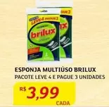 Oferta de Brilux - Esponja Multiúso por R$3,99 em Assaí Atacadista