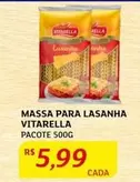 Oferta de Vitarella - Massa Para Lasanha por R$5,99 em Assaí Atacadista