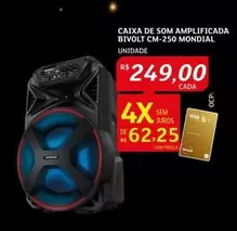 Oferta de Mondial - Caixa De Som Amplificada Bivolt CM-250 por R$249 em Assaí Atacadista