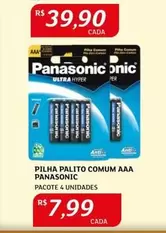 Oferta de Panasonic - Pilha Palito Comum Aaa por R$39,9 em Assaí Atacadista