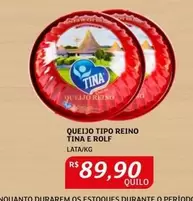 Oferta de Queijo Tipo Reino Tina E Rolf por R$89,9 em Assaí Atacadista