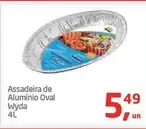 Oferta de Wyda - Assadeira De Aluminio Oval por R$5,49 em Tenda Atacado