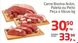 Oferta de Bovina - Carne Bovina Acém, Paleta Ou Peito Peça A Vácuo por R$30,9 em Tenda Atacado