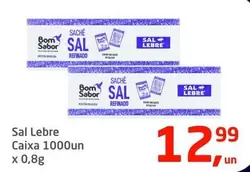 Oferta de Bom sabor - Sal Lebre Caixa por R$12,99 em Tenda Atacado