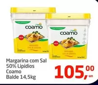 Oferta de Coamo - Margarina com Sal 50% Lipidios por R$105 em Tenda Atacado