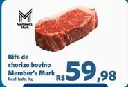 Oferta de Member's Mark - Bife De Chorizo Bovino por R$59,98 em Sam's Club