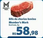 Oferta de Member's Mark - Bife De Chorizo Bovino por R$58,98 em Sam's Club