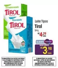 Oferta de Tirol - Leite Tipos por R$4,29 em Super Muffato