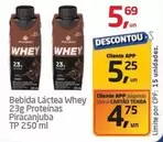 Oferta de Piracanjuba - Bebida Láctea Whey 23g Proteïnas por R$5,69 em Tenda Atacado