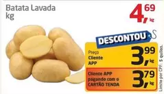 Oferta de Batata Lavada por R$4,69 em Tenda Atacado