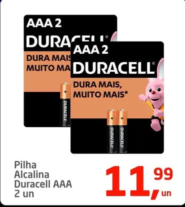 Oferta de Duracell - Pilha Alcalina por R$11,99 em Tenda Atacado