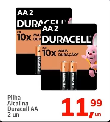 Oferta de Duracell - Pilha Alcalina por R$11,99 em Tenda Atacado