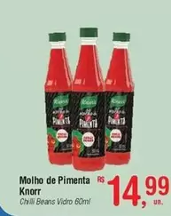 Oferta de Knorr - Molho De Pimenta por R$14,99 em Fort Atacadista