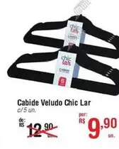 Oferta de Lar - Cabide Veludo Chic por R$9,9 em Fort Atacadista