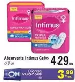 Oferta de Intimus - Absorvente Gelrs por R$4,29 em Fort Atacadista