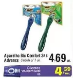 Oferta de Bic - Aparelho Comfort 3as Advance por R$4,69 em Fort Atacadista