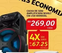 Oferta de Mondial - Caixa De Som Amplificada Bivolt CM-250 por R$269 em Assaí Atacadista