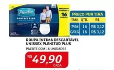 Oferta de Plenitud - Roupa Intima Descartável Unissex por R$49,9 em Assaí Atacadista