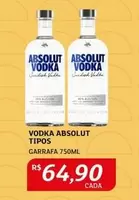 Oferta de Absolut - Vodka por R$64,9 em Assaí Atacadista