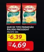 Oferta de President - Queijo Tipo Parmesão Ralado por R$6,39 em Assaí Atacadista