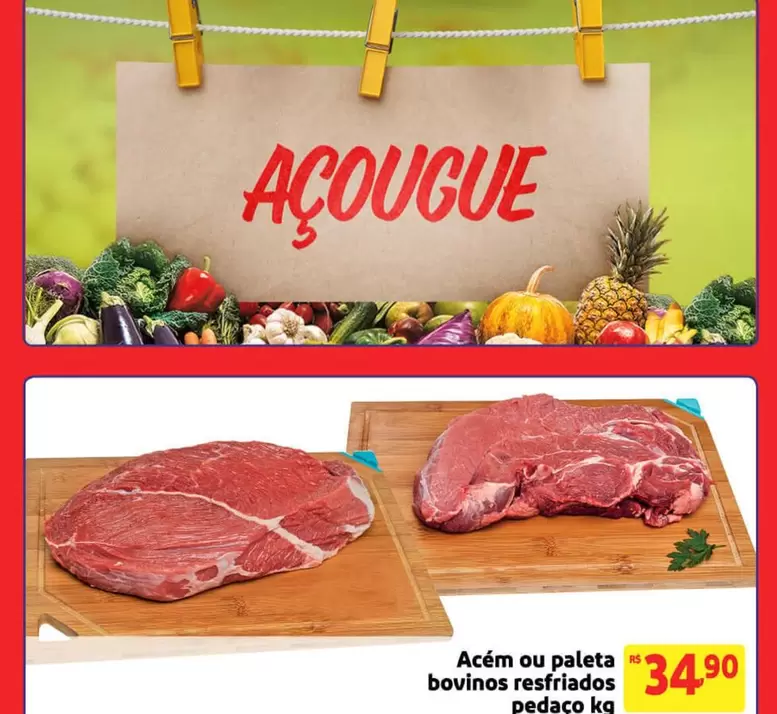 Oferta de Acém Ou Paleta Bovinos Resfriados Pedaco por R$34,9 em Extra