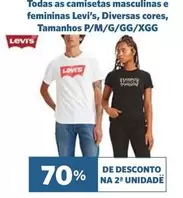 Oferta de AS - Todas As Camisetas Masculinas E Femininas Levis em Sam's Club