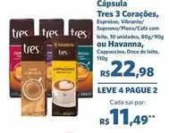 Oferta de 3 Corações - Cápsula por R$22,98 em Sam's Club