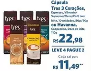 Oferta de 3 Corações - Cápsula por R$22,98 em Sam's Club