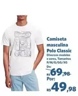 Oferta de Polo - Camiseta Masculina Classic por R$49,98 em Sam's Club