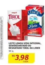 Oferta de Saúde - Leite Longa Vida Integral, Semidesnatado Ou Desnatado por R$3,98 em Assaí Atacadista