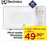 Oferta de Electrolux - Micro-Ondas MTO30 por R$499 em Carrefour