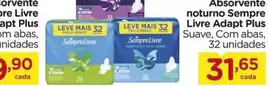 Oferta de Sempre Livre - Absorvente Noturno Adapt Plus por R$31,65 em Carrefour