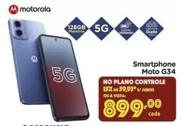 Oferta de Motorola - Smartphone Moto G34 por R$899 em Carrefour