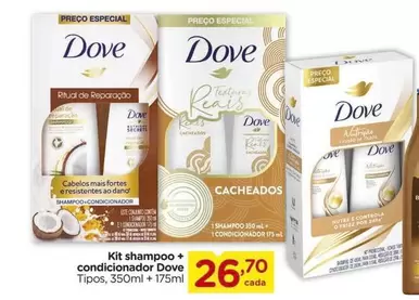 Oferta de Dove - Kit Shampoo + Condicionador por R$26,7 em Carrefour