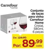 Oferta de Carrefour - Conjunto de taças para vinho por R$89,99 em Carrefour