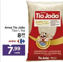 Oferta de Tio João - Arroz por R$8,89 em Carrefour