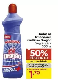 Oferta de Dragão - Todos Os Limpadores Multiúso por R$3,39 em Carrefour