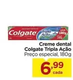 Oferta de Colgate - Creme Dental Tripla Ação por R$6,99 em Carrefour