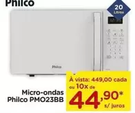 Oferta de Philco - Micro-Ondas PMO23BB por R$449 em Carrefour