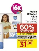 Oferta de Babysec - Fralda Ultra por R$79,9 em Carrefour